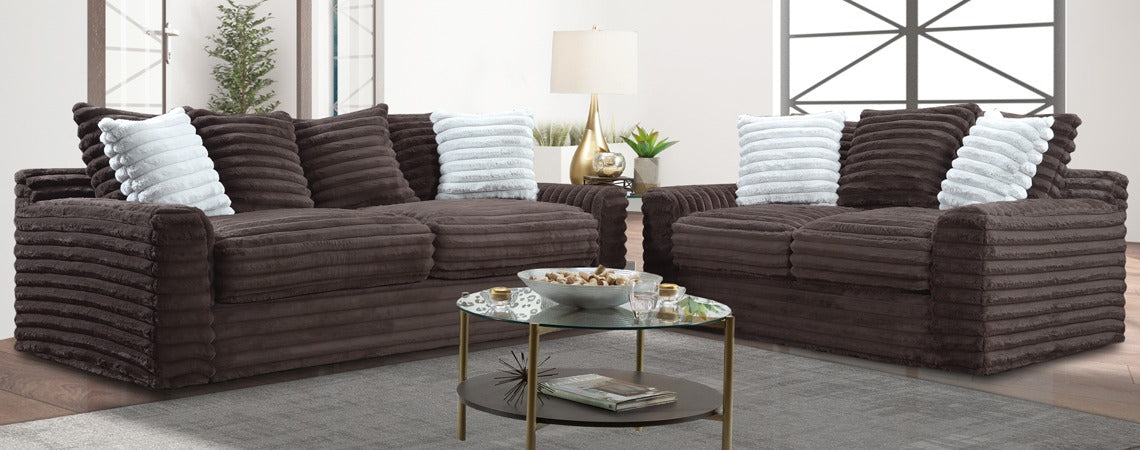 Jenna Mega Fluffy Living Room