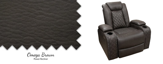 Omega Brown Power Recliner