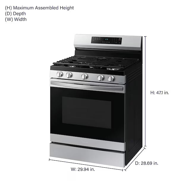 NX60A6511SS Gas Free Standing Range 7