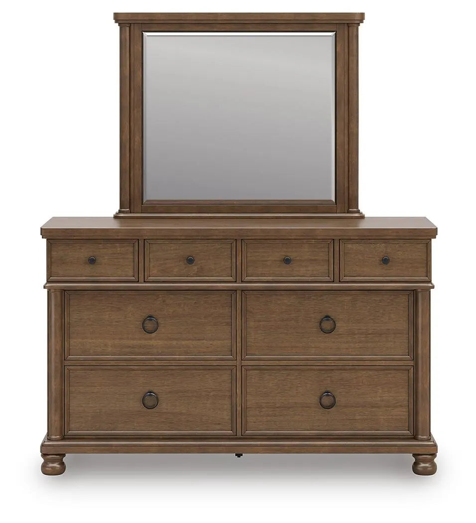 Taking a laid-back approach to casual traditional design, this artfully crafted king poster bed features a handsomely hefty yet fashionably proportioned silhouette. Its rich medium brown wood tone exudes a comfy, timeless appeal that's sure to carry you away to a dreamy time and place. This easy-to-love look makes just the right statement.

hillsmattressmore.com