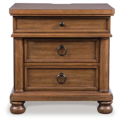 Taking a laid-back approach to casual traditional design, this artfully crafted king poster bed features a handsomely hefty yet fashionably proportioned silhouette. Its rich medium brown wood tone exudes a comfy, timeless appeal that's sure to carry you away to a dreamy time and place. This easy-to-love look makes just the right statement.

hillsmattressmore.com