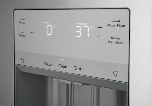 Frigidaire Standard-Depth 27.8-cu ft 3 -Door 36-in Wide French Door Refrigerator with Ice Maker with Water and Ice Dispenser ( Stainless Steel ) ENERGY STAR Certified 7