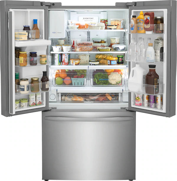 Frigidaire Standard-Depth 27.8-cu ft 3 -Door 36-in Wide French Door Refrigerator with Ice Maker with Water and Ice Dispenser ( Stainless Steel ) ENERGY STAR Certified