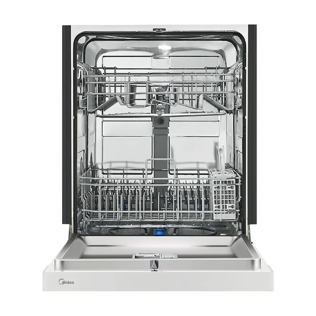 Midea MDF24P1BWW 24" Front Control Built-In Dishwasher – White
