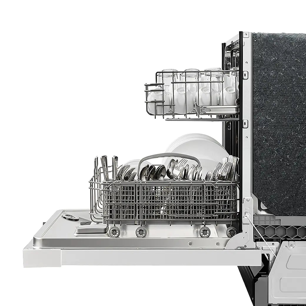 Midea MDF24P1BWW 24" Front Control Built-In Dishwasher – White