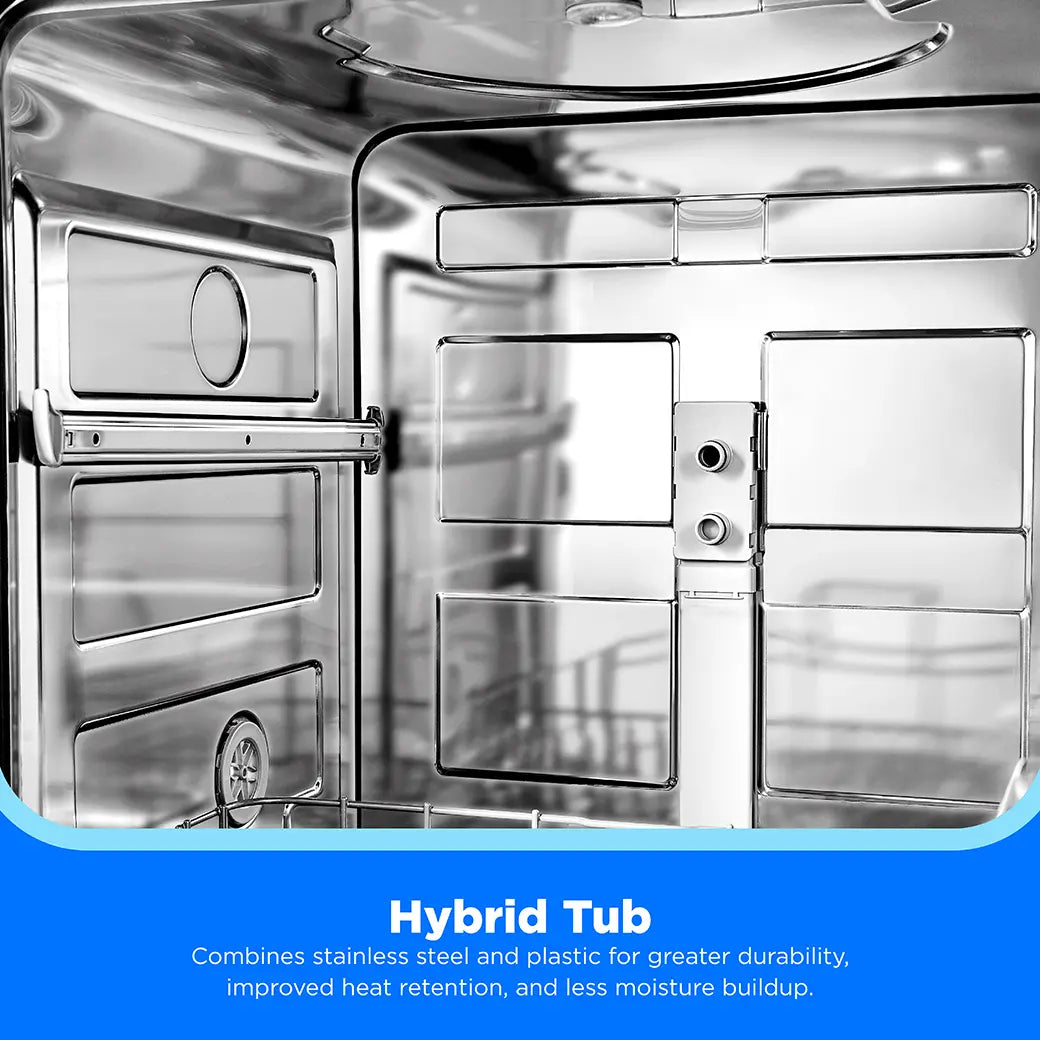 Midea MDF24P1BWW 24" Front Control Built-In Dishwasher – White
