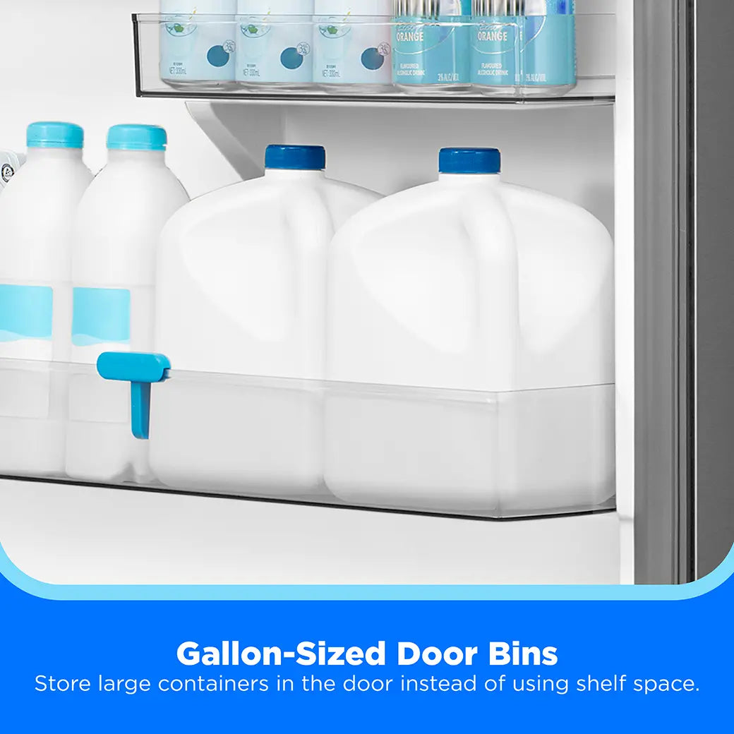 Midea MRB19B7AWW – 18.7 Cu. Ft. Garage-Ready Bottom Freezer Refrigerator – White