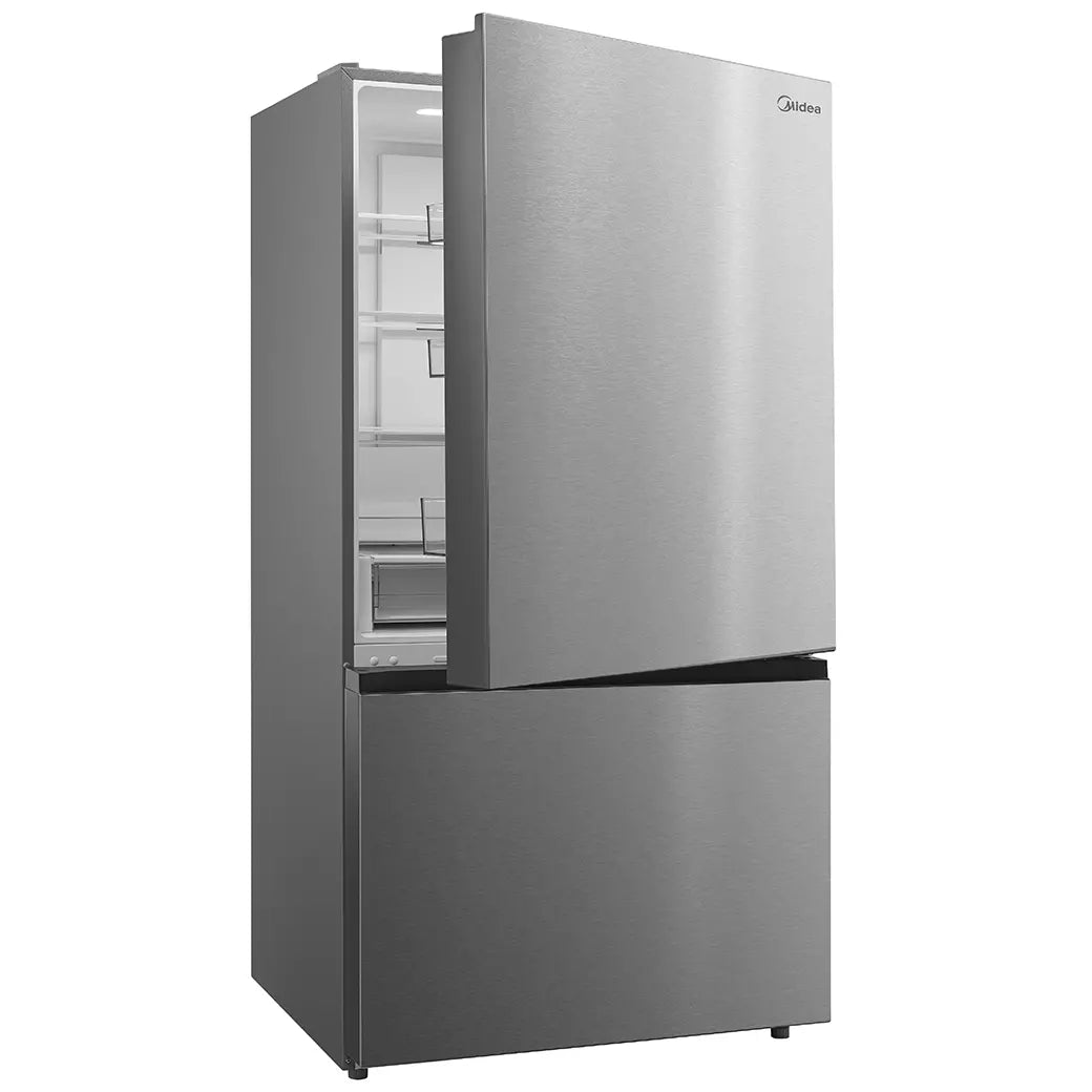 Midea MRB23D5AST – 22.8 Cu. Ft. Counter-Depth Bottom Freezer Refrigerator with Icemaker – Stainless Steel
