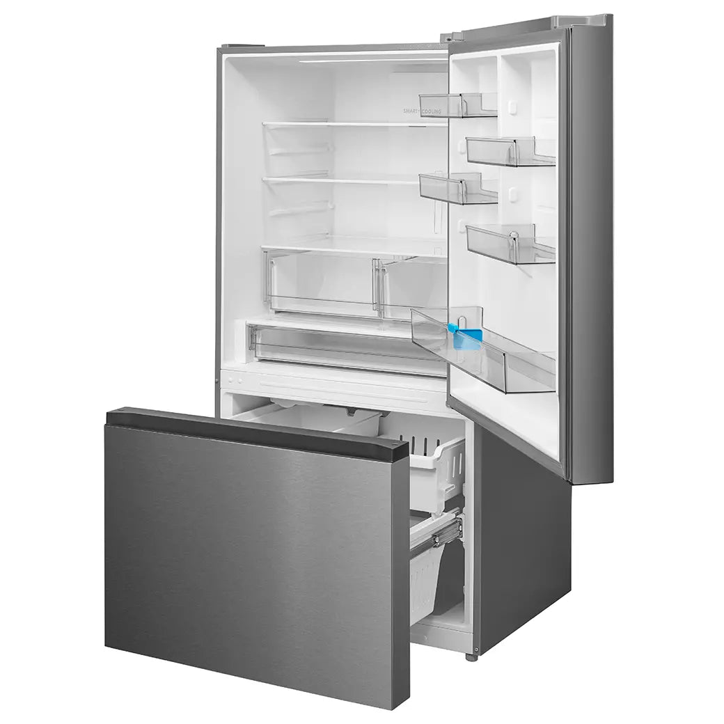 Midea MRB23D5AST – 22.8 Cu. Ft. Counter-Depth Bottom Freezer Refrigerator with Icemaker – Stainless Steel