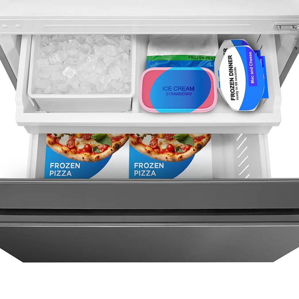 Midea MRB19B7AWW – 18.7 Cu. Ft. Garage-Ready Bottom Freezer Refrigerator – White