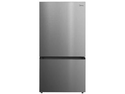 Midea MRB23D5AST – 22.8 Cu. Ft. Counter-Depth Bottom Freezer Refrigerator with Icemaker – Stainless Steel
