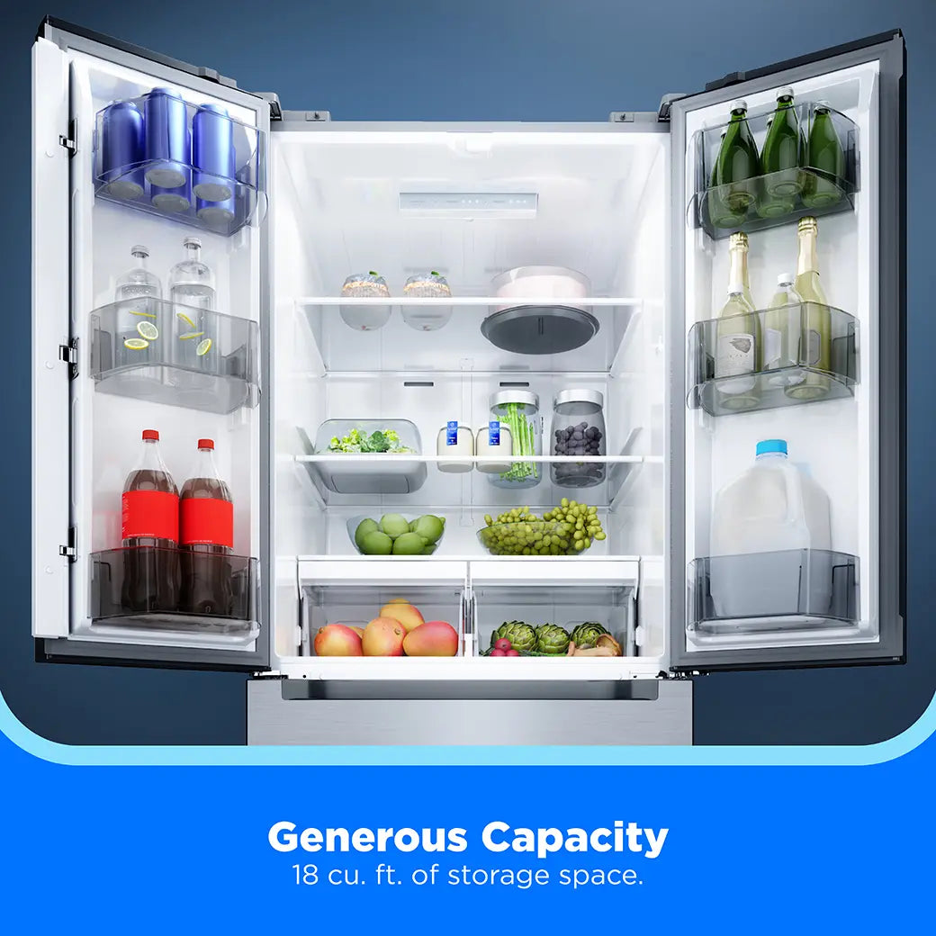 Midea MRF18B4AST – 18.4 Cu. Ft. French Door Refrigerator – Stainless Steel 3