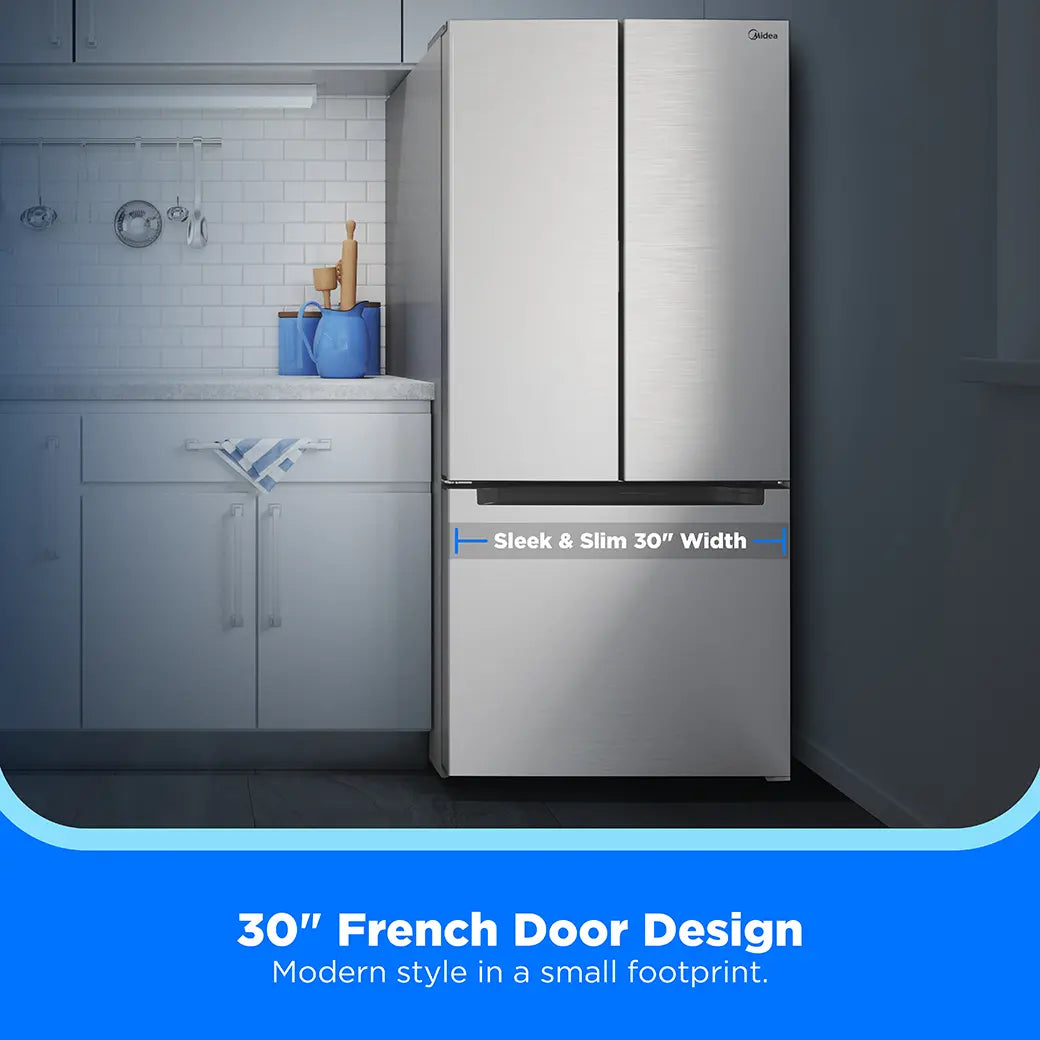 Midea MRF18B4AST – 18.4 Cu. Ft. French Door Refrigerator – Stainless Steel 4