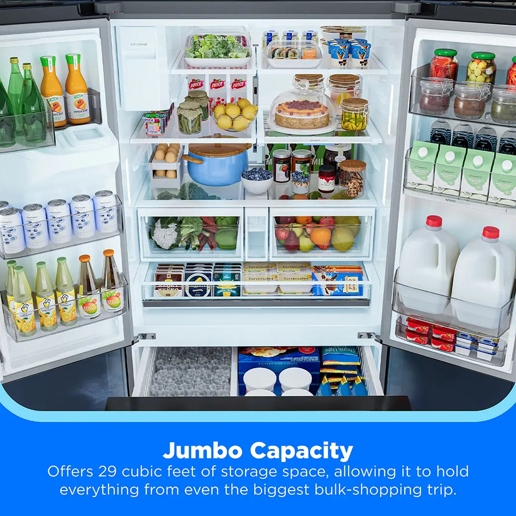 Midea MRF29D9BST – 28.9 Cu. Ft. OneTouch AutoFill™ French Door Refrigerator – Stainless Steel
