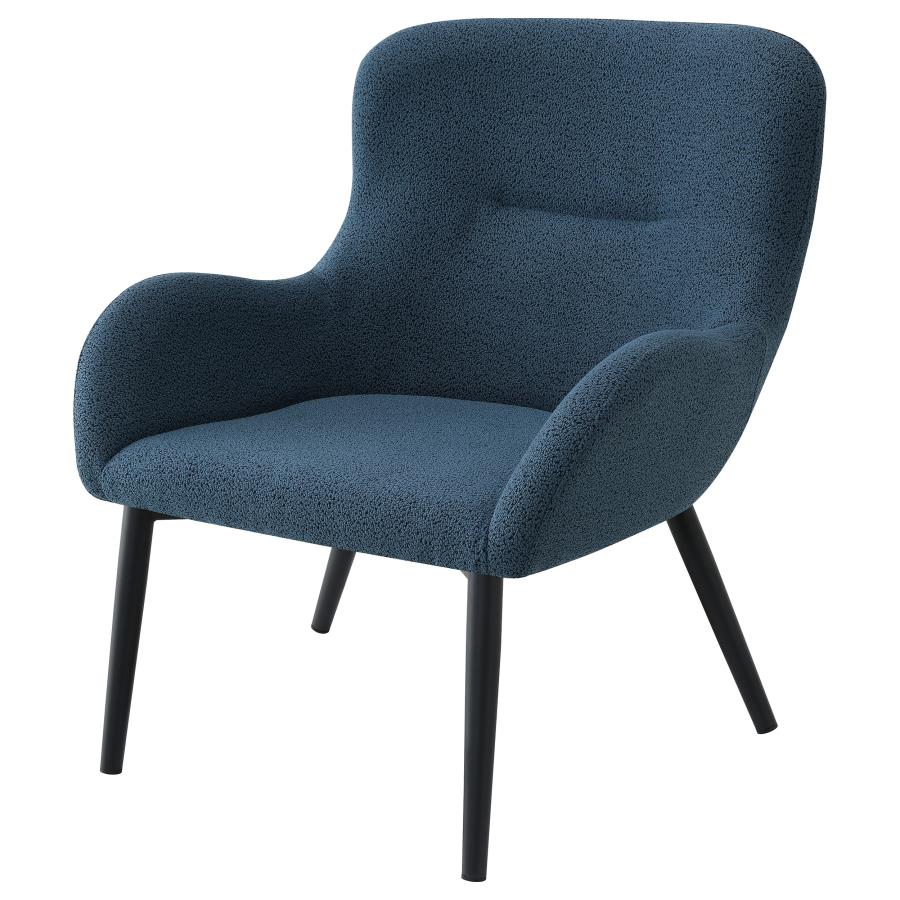 Calvin Upholstered Modern Arm Accent Chair Aegean Blue 3