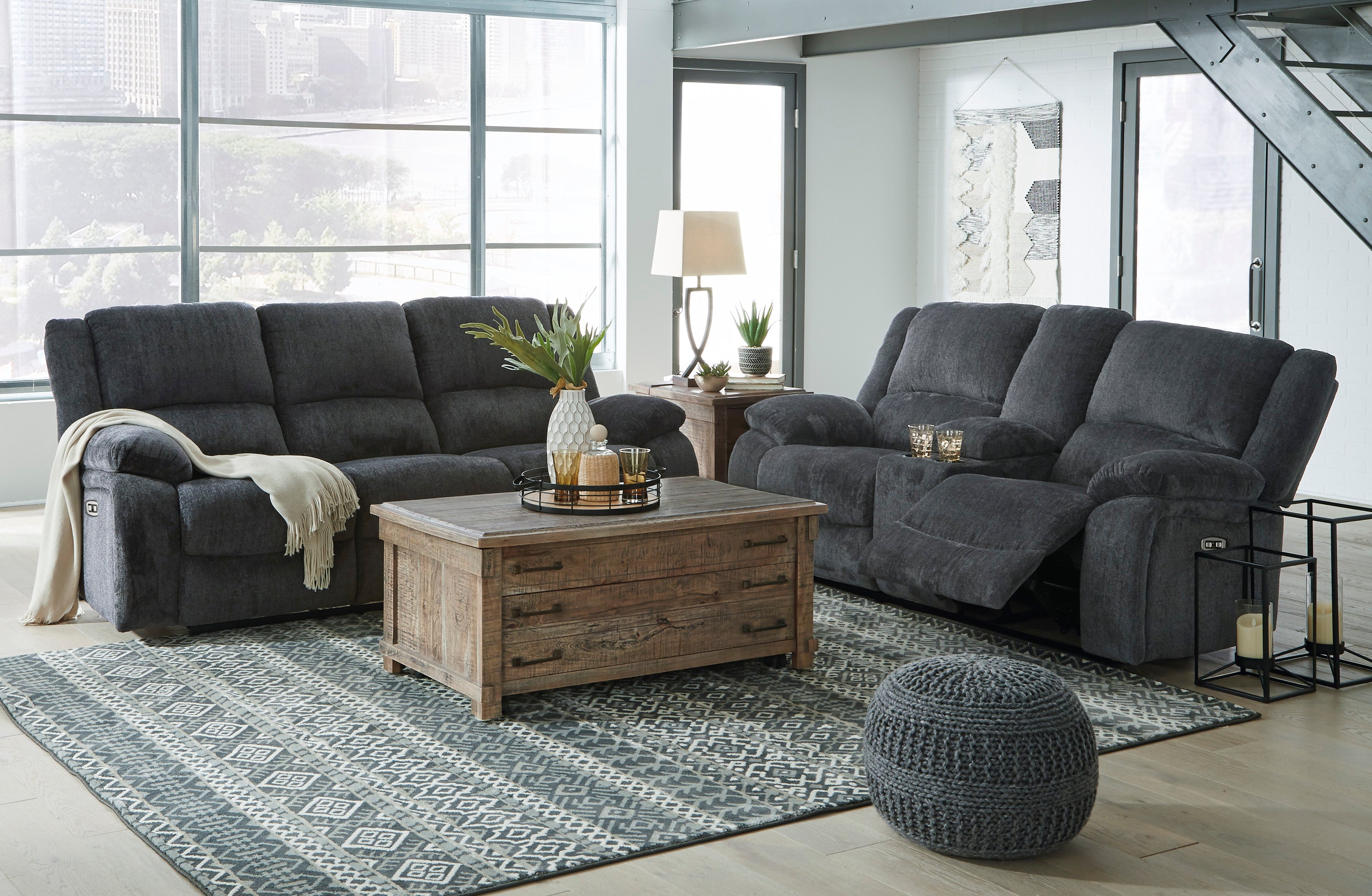 Draycoll Reclining set power or manual 3