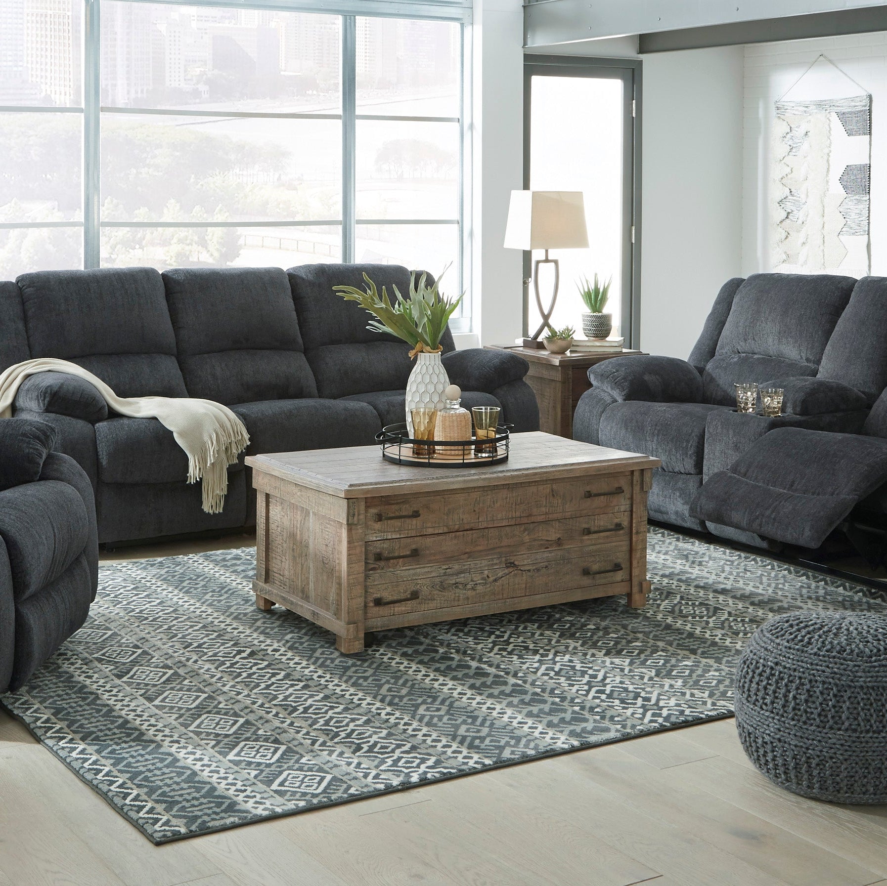 Draycoll Reclining set power or manual