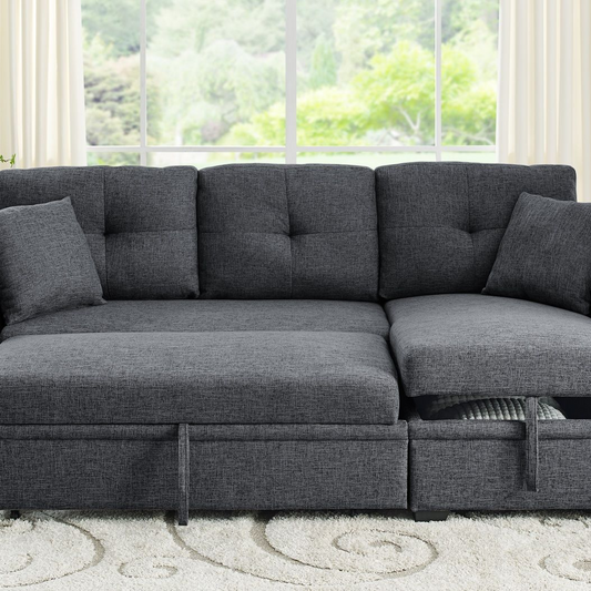Modular Sleeper Sectional Sofa with Storage