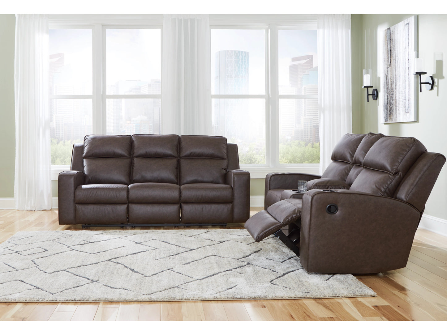 Lavenhorne Reclining Sofa with drop down