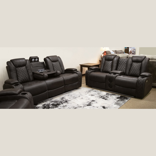 Omega Brown Power Reclining Set