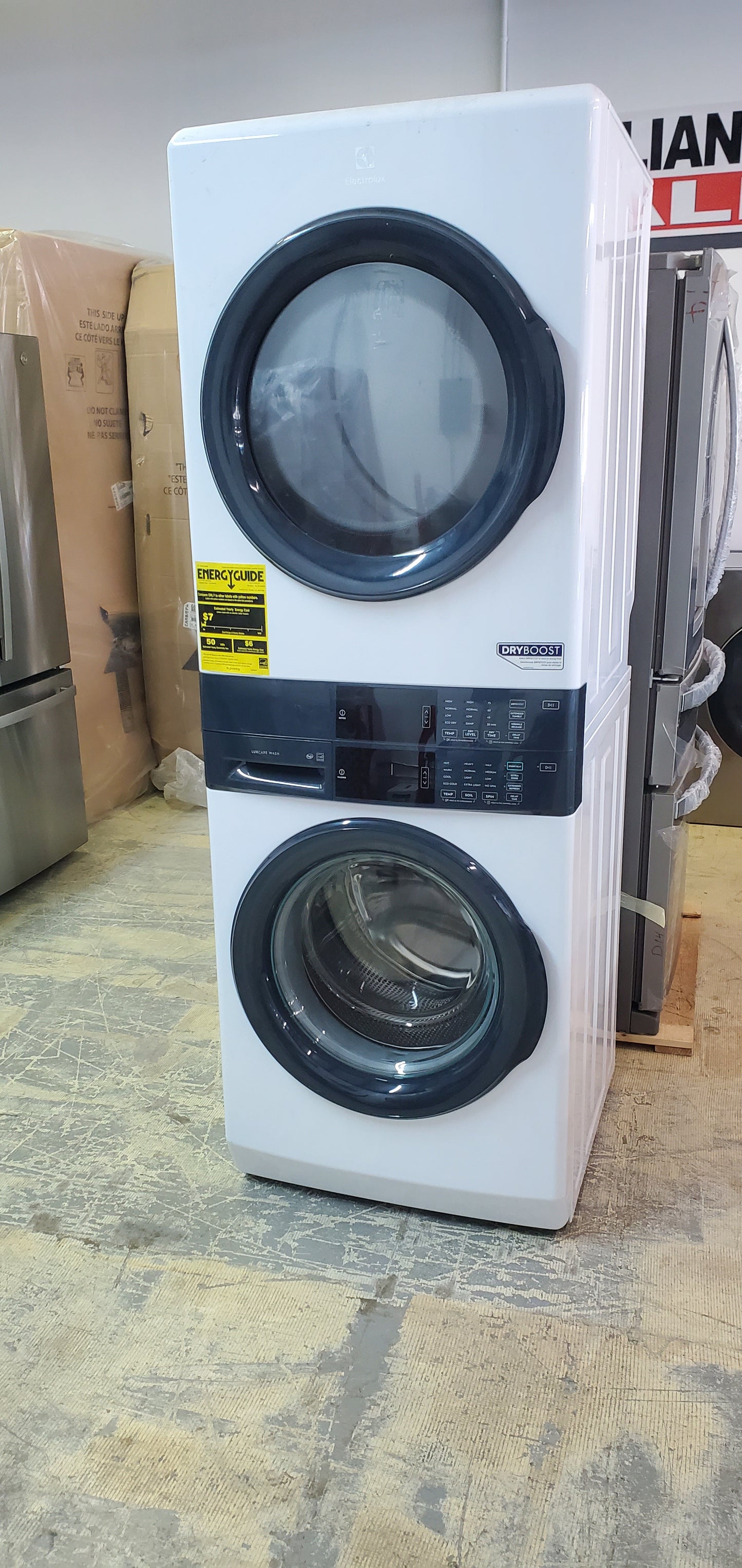 Electrolux washer and dryer tower combo