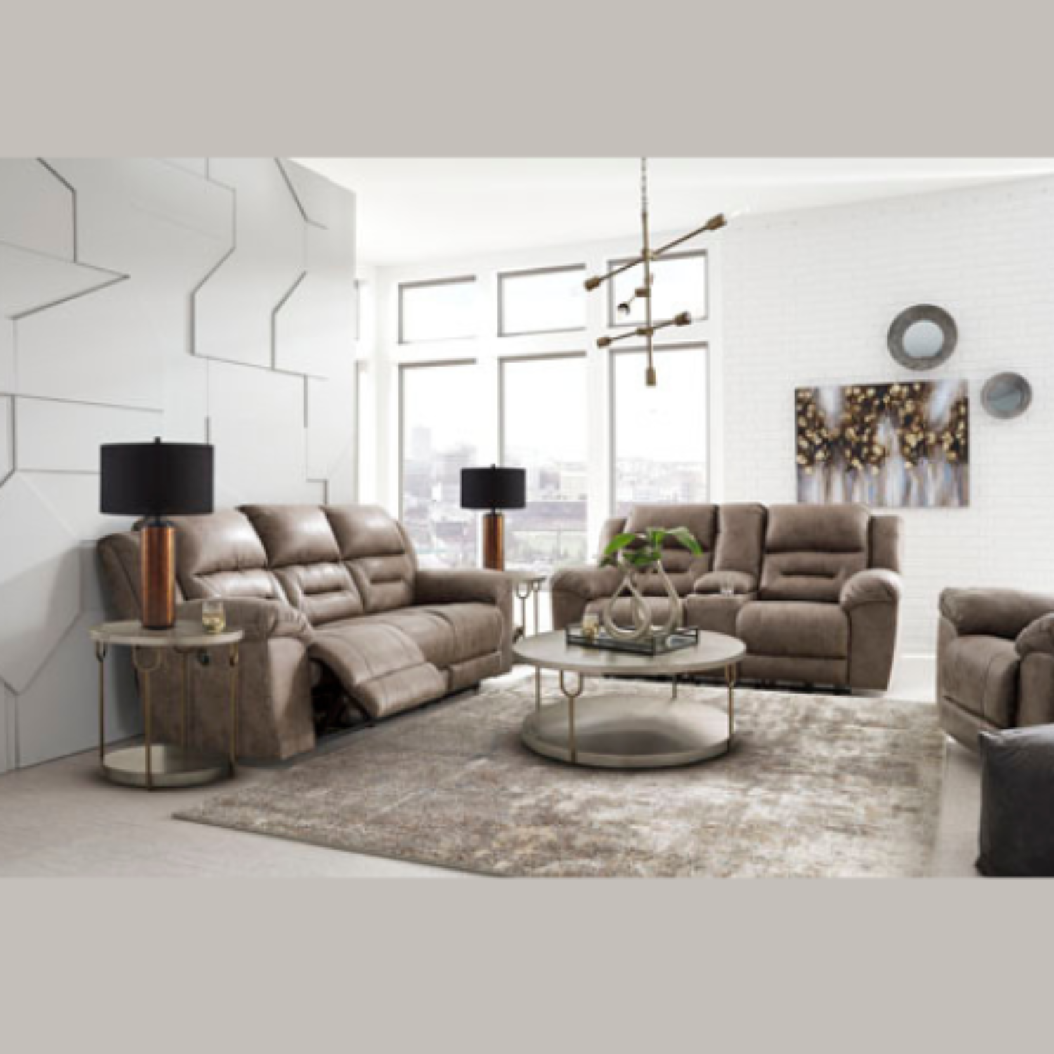 Stoneland Reclining set power or manual
