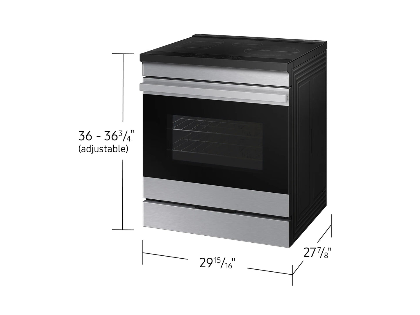 Samsung NSI6DG9500SRAA Bespoke 30-inch Slide-In Induction Range