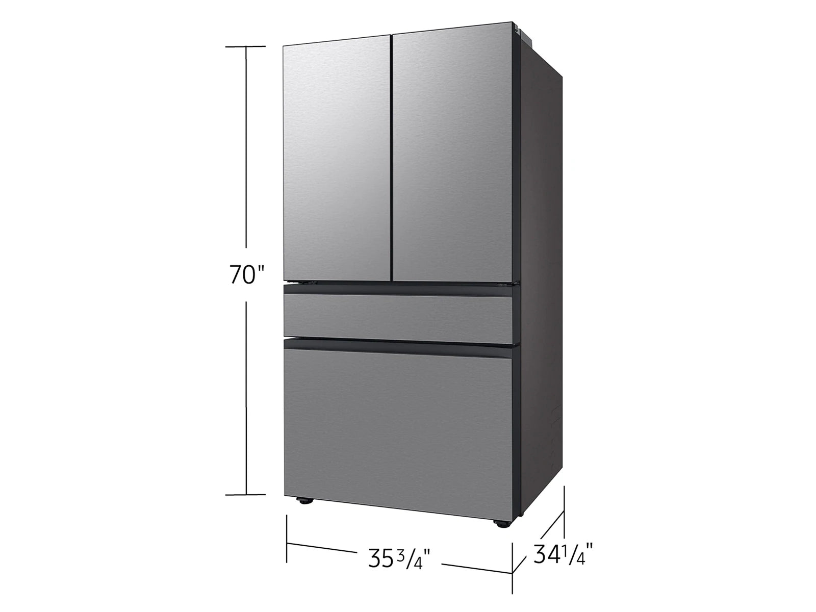 Samsung RF70F29DERAA Bespoke AI 29 cu. ft. 4-door French door refrigerator