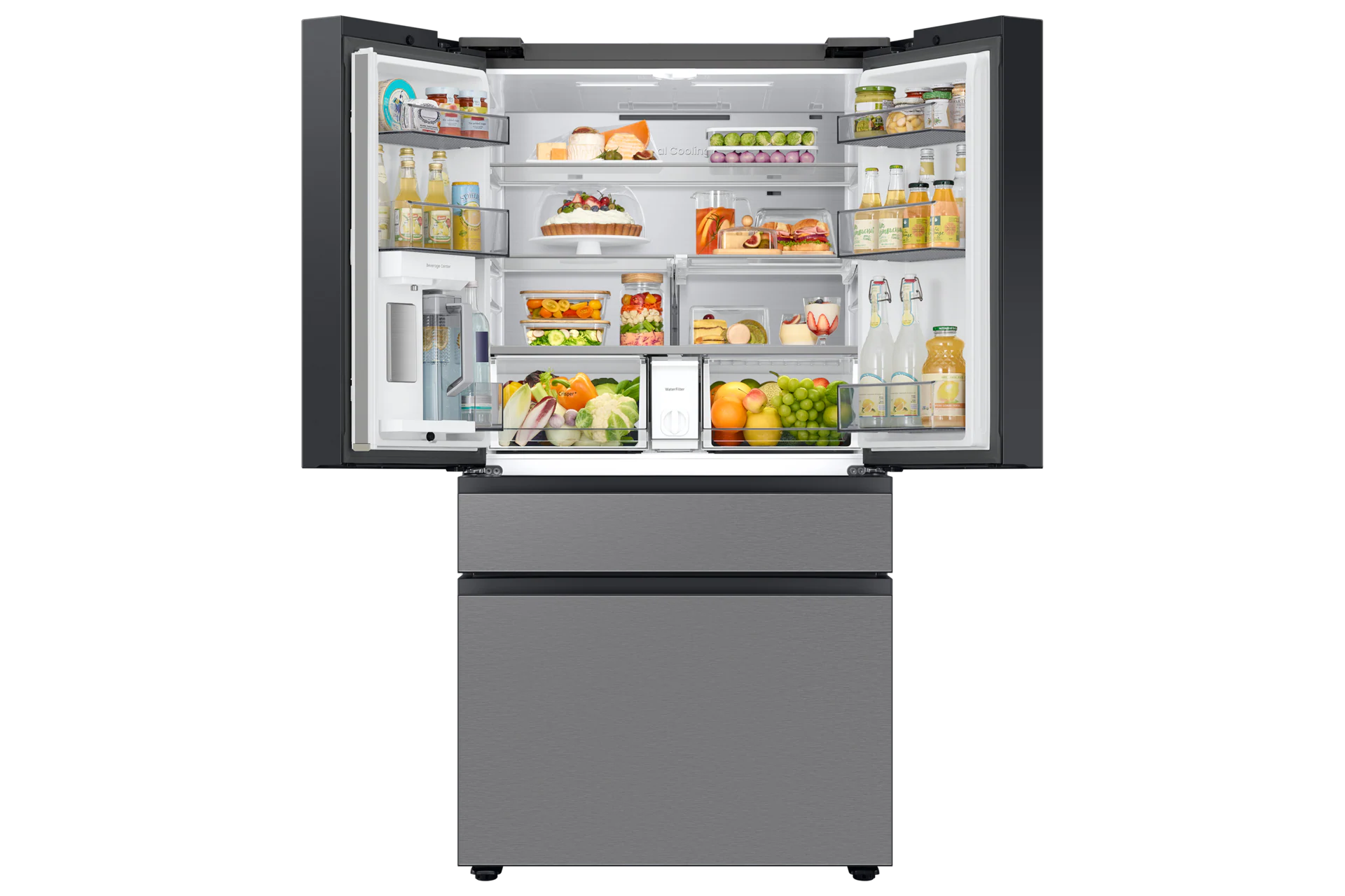 Samsung RF70F29DERAA Bespoke AI 29 cu. ft. 4-door French door refrigerator 10
