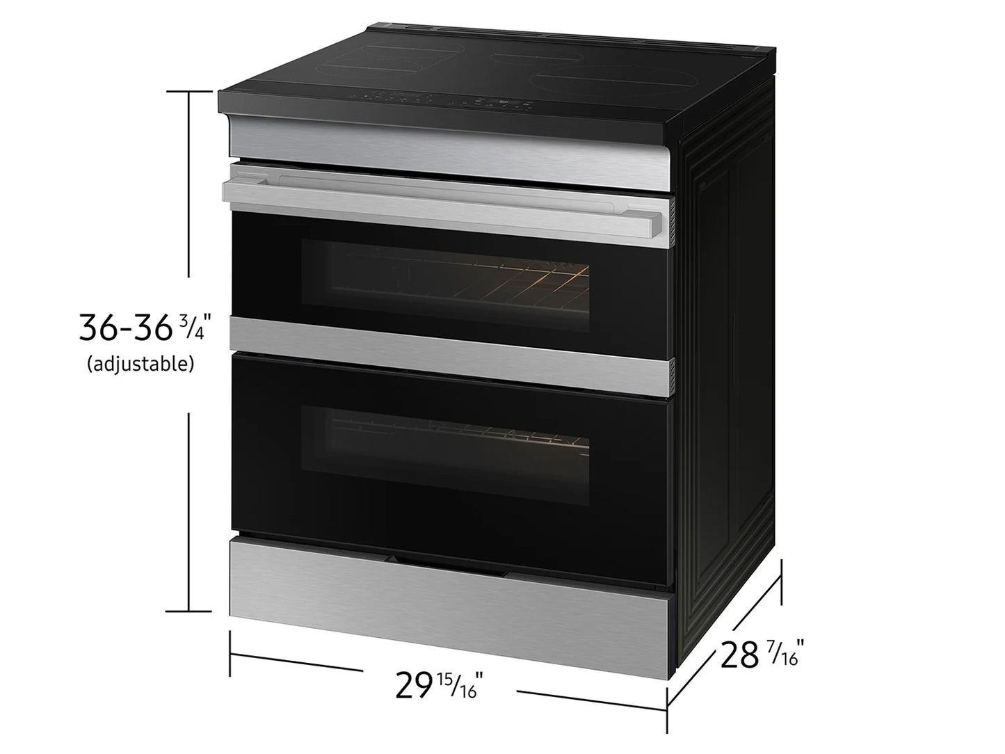 Samsung NSI6DG9550SRAA Bespoke 30-inch Slide-In Induction Range